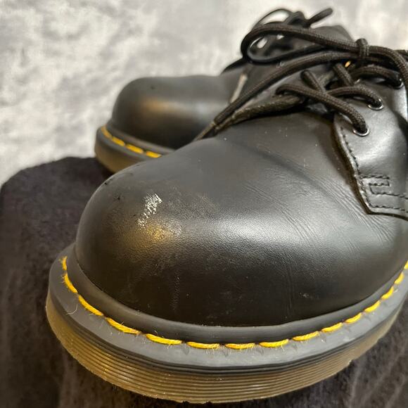 Dr Martens Steel Toe Non-Slip Black Leather Shoes 3 Eye Oxford 1461 SA SR 7 M - Picture 7 of 10